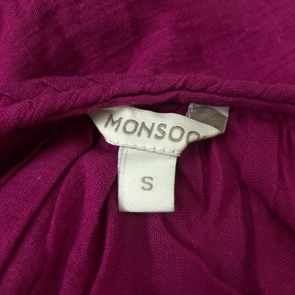 Monsoon Cami Mini Swing Dress Ladies Pink Size Small Tie Strap Sleeveless Summer - Picture 10 of 10